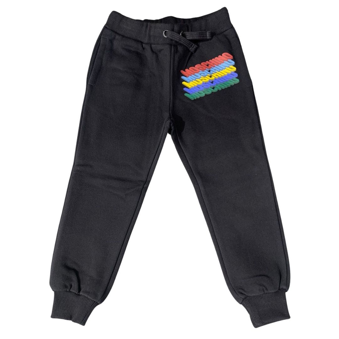 Moschino Trackpants Multi Logo Black