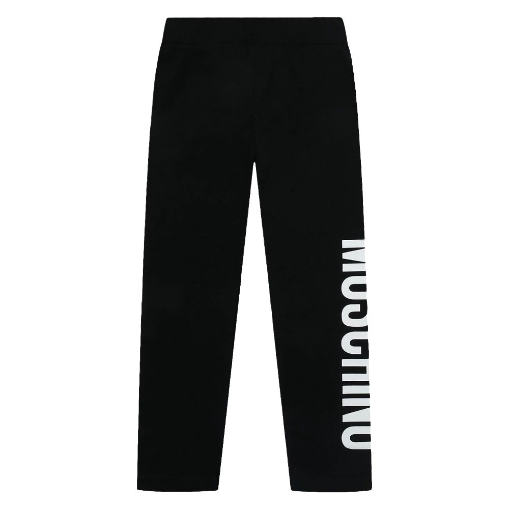 Moschino Leggings Tween Girl Logo Black