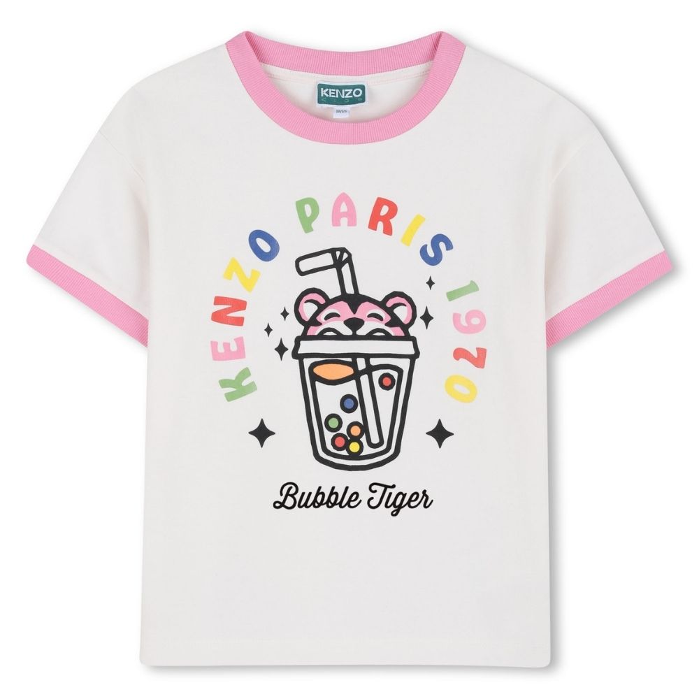 Kenzo Tshirt Logo Offwhite