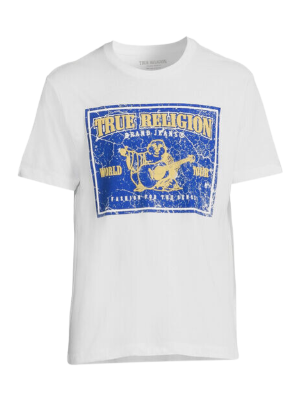 True Religion Block Logo White