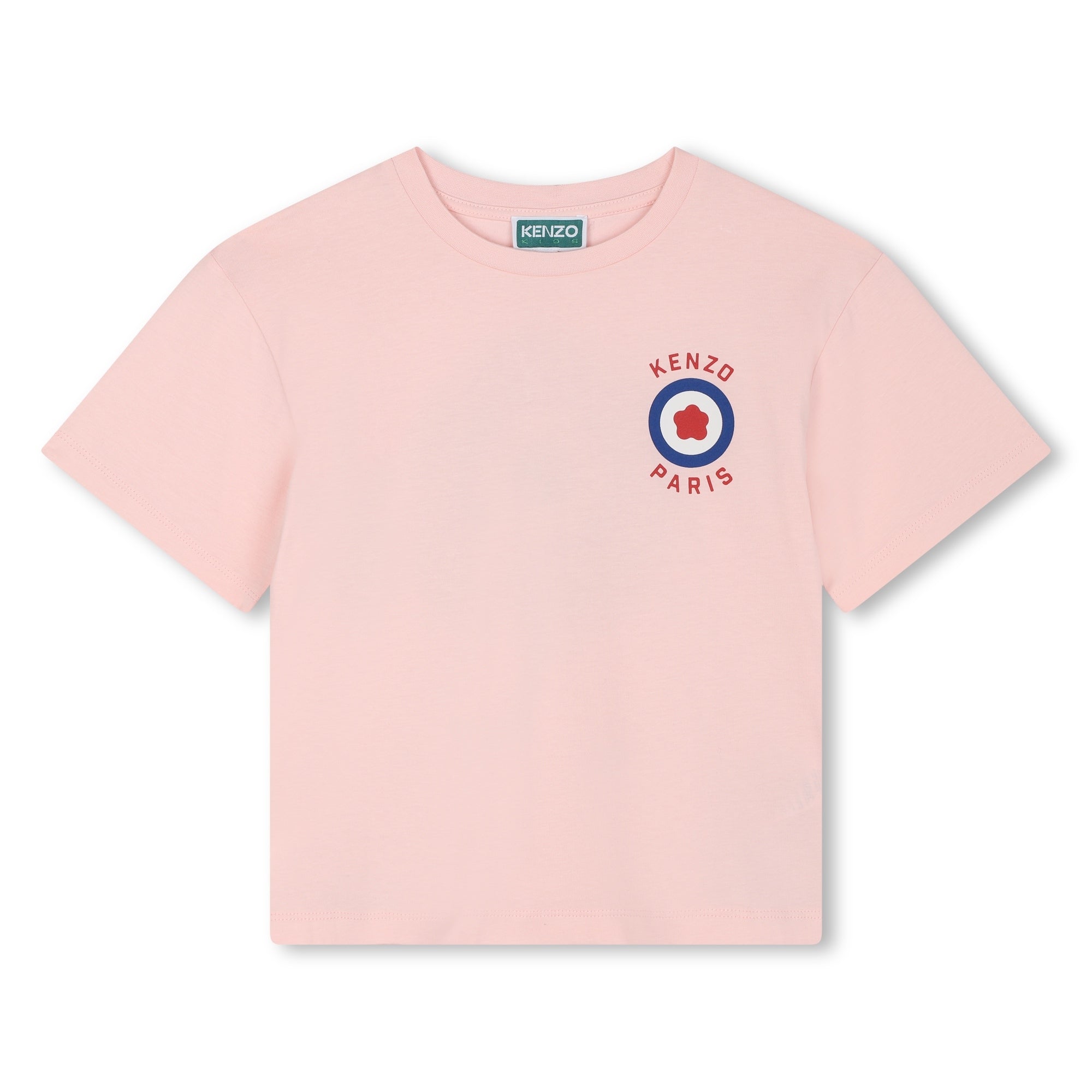 Kenzo Tshirt Logo Flower Paris Pink