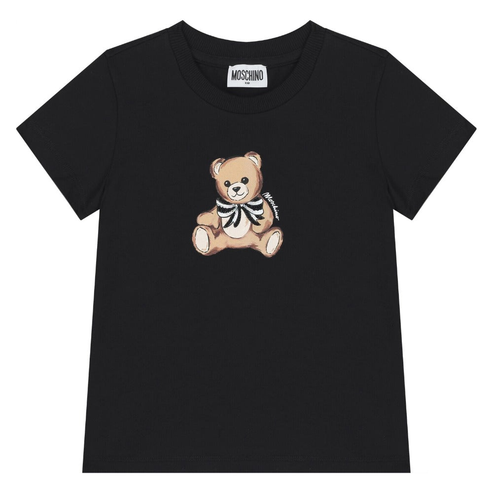 Moschino Tshirt Girls Teddy Black