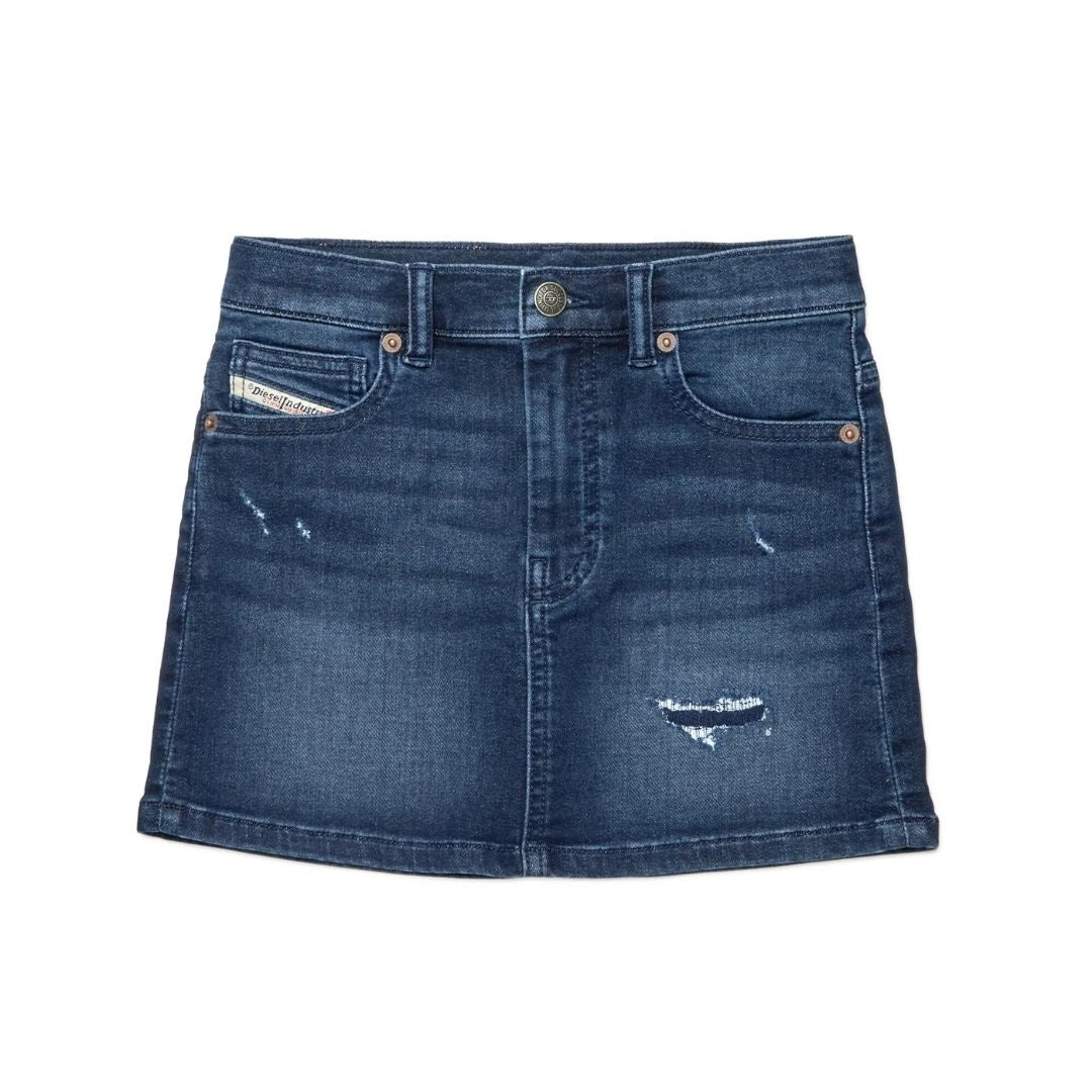 Diesel Skirt Rip Denim Blue