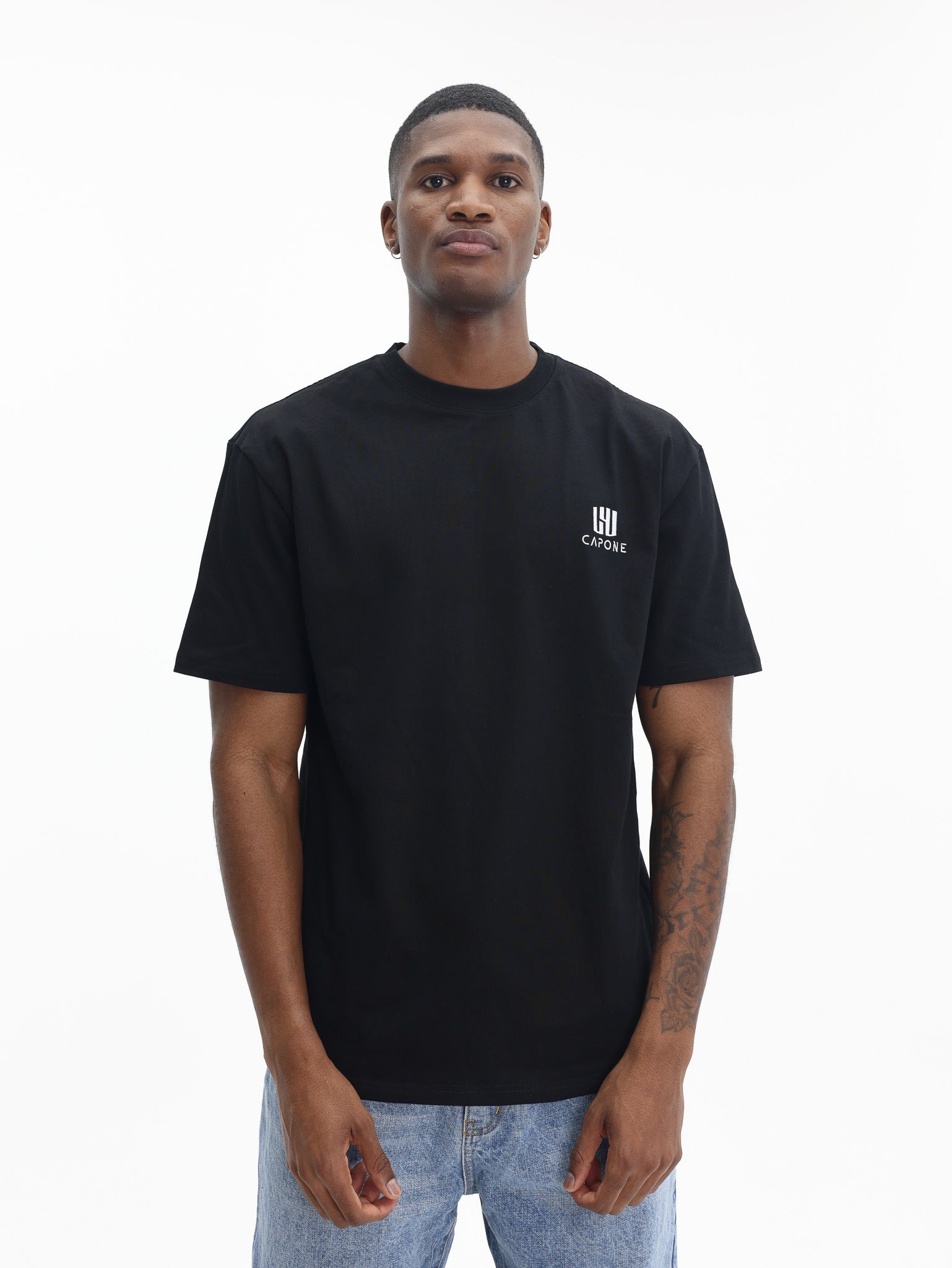 Capone T-Shirt Top Logo Black