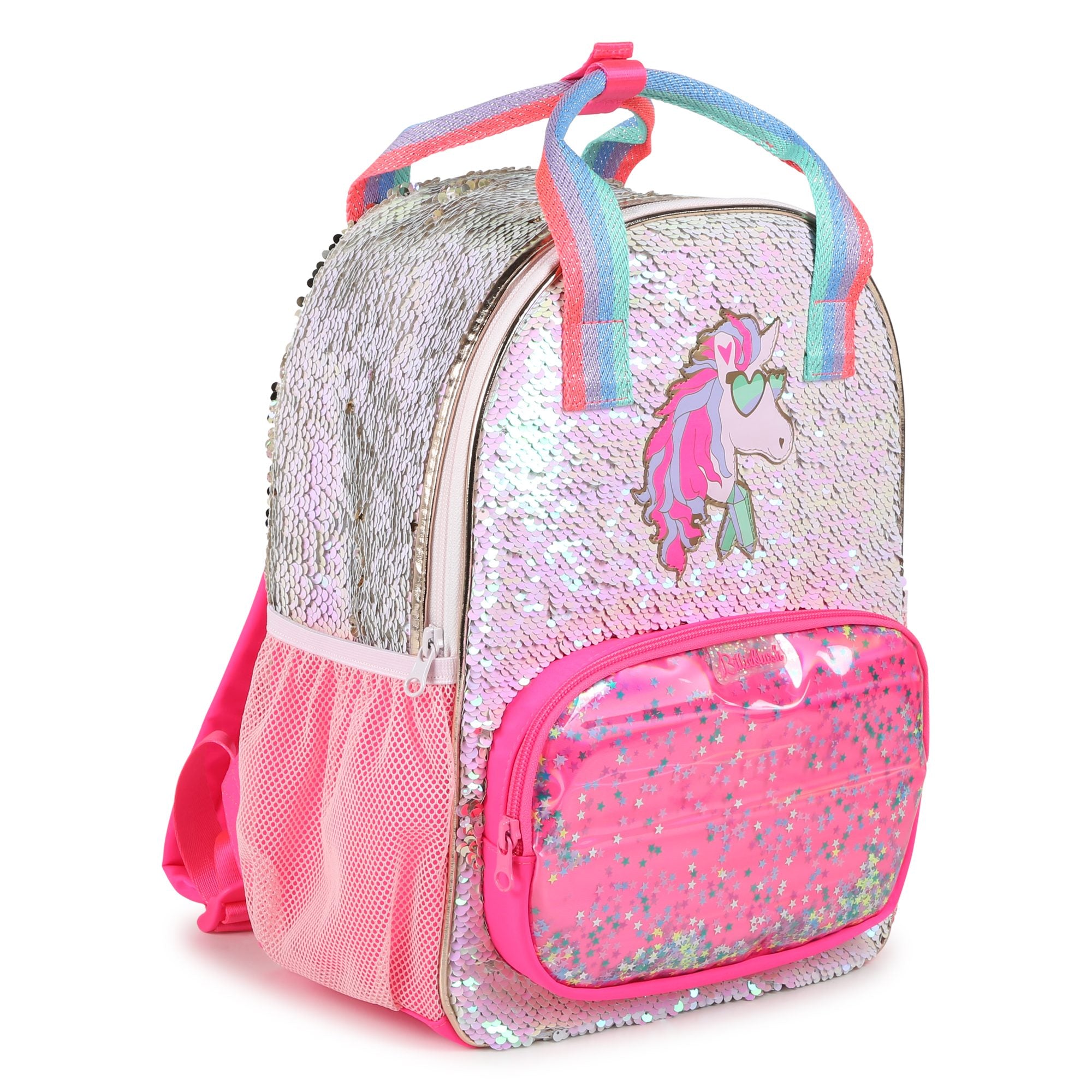 Billieblush Backpack Unicorn Sequins Pink