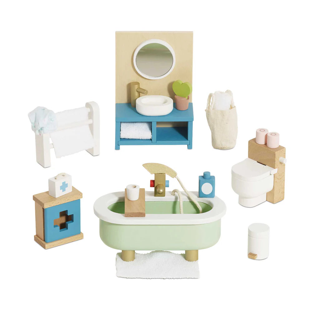 Le Toy Van Dollhouse Piece Wooden Bathroom Furniture