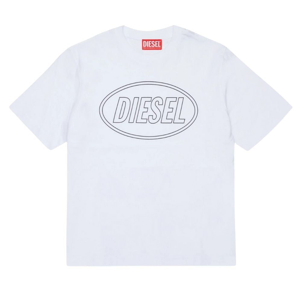 Diesel Tshirt Tcircle Logo White