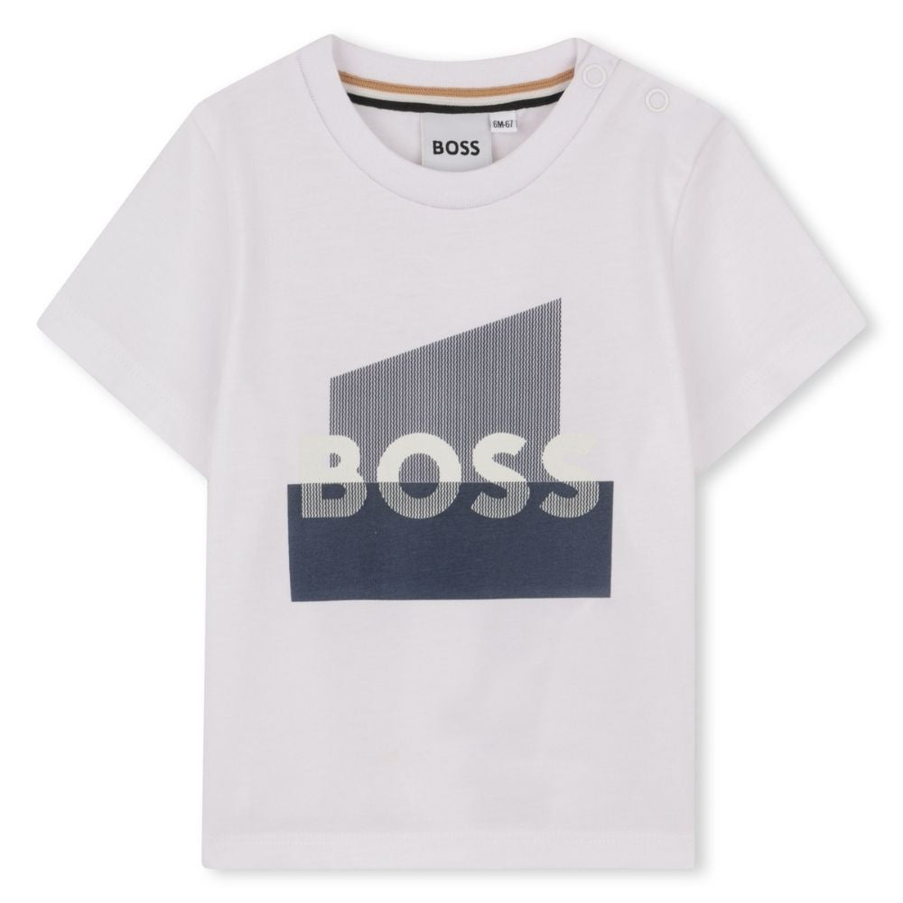 Boss Tshirt Logo White