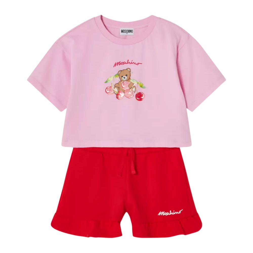 Moschino Set Shorts And Top Pink