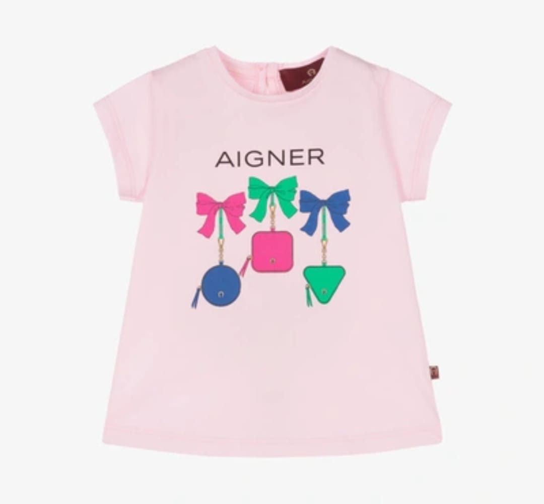 Aigner T-Shirt Bow Logo Pink