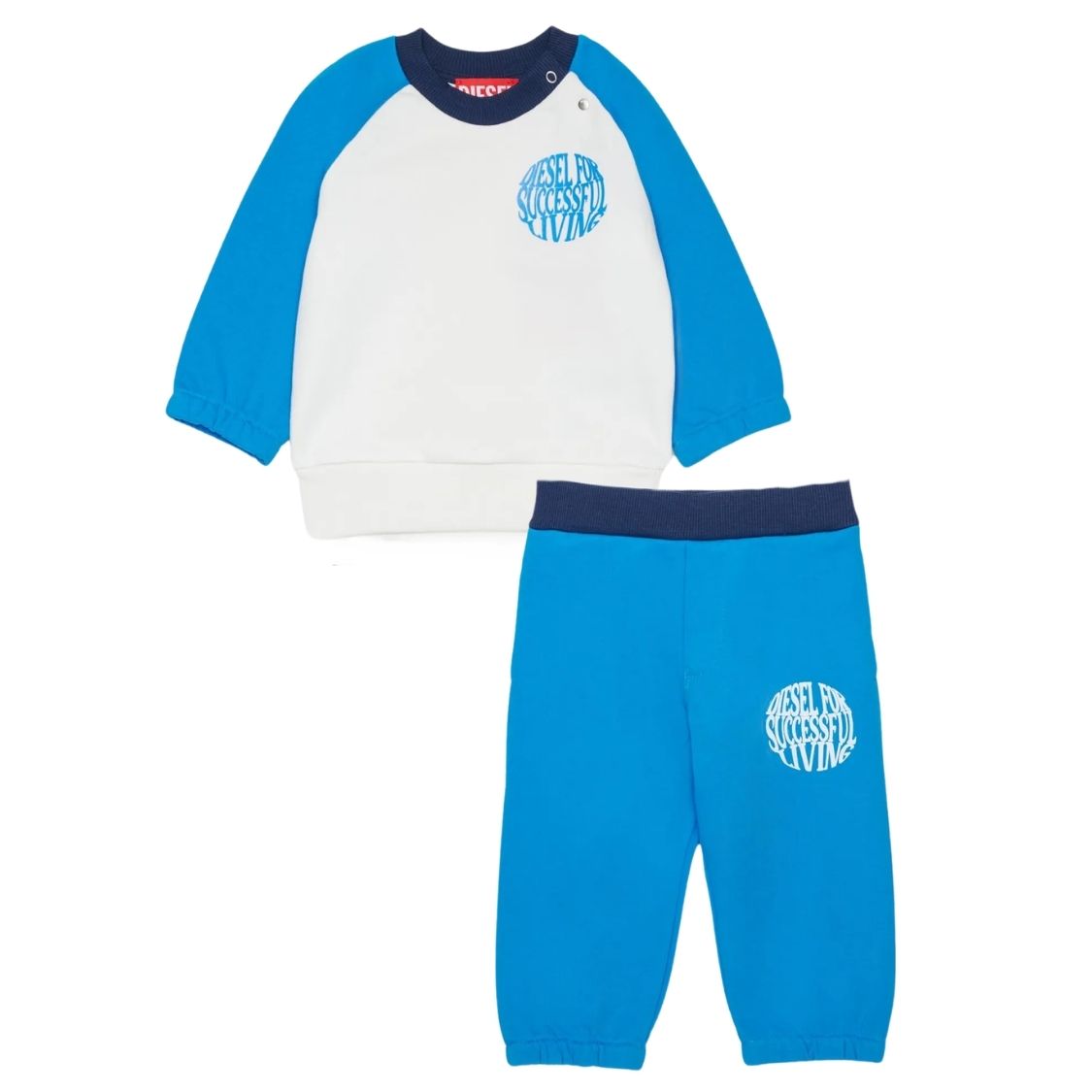 Diesel Set Sweater & Joggers Whiteblue