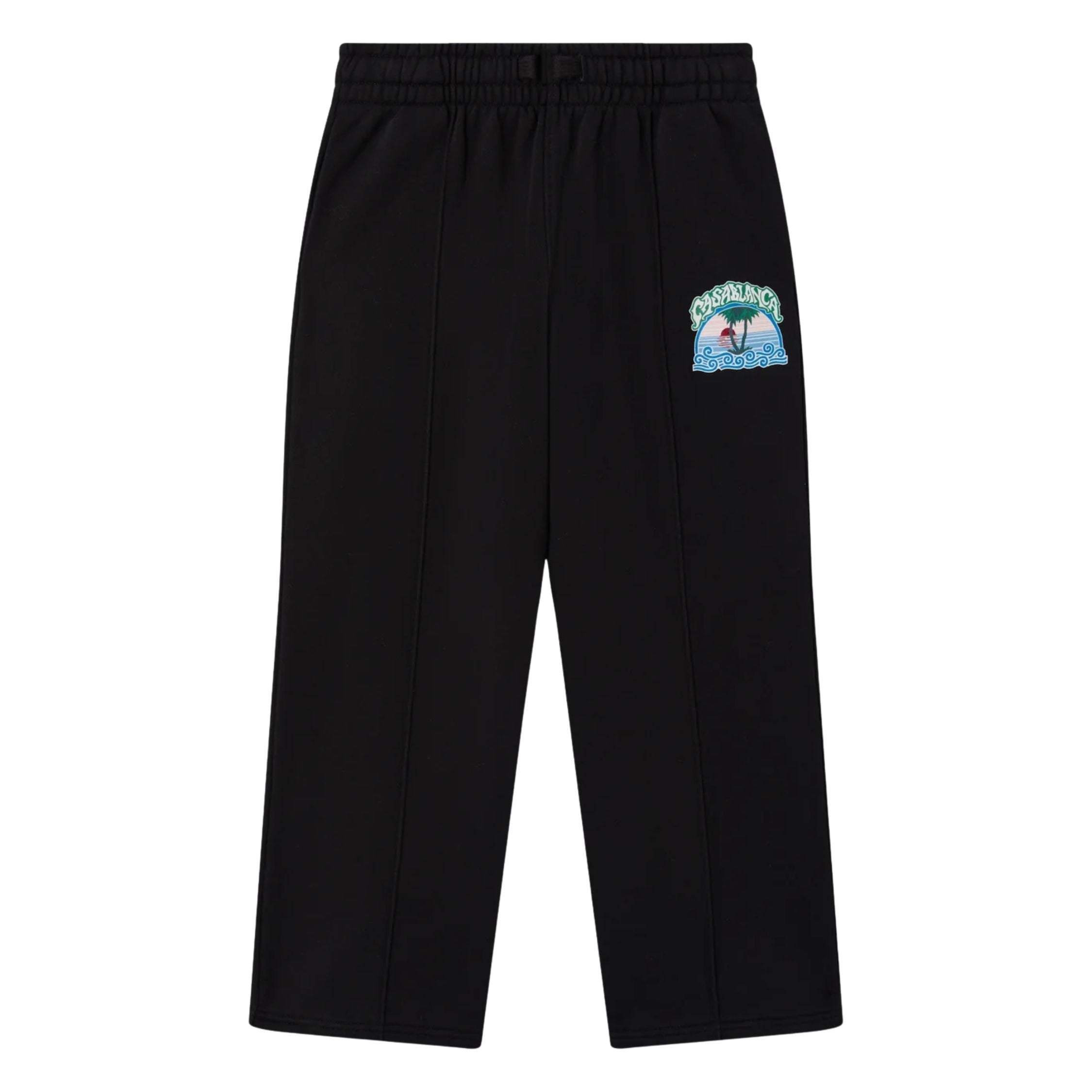 Casablanca Track Pants Palm Tree Print Black