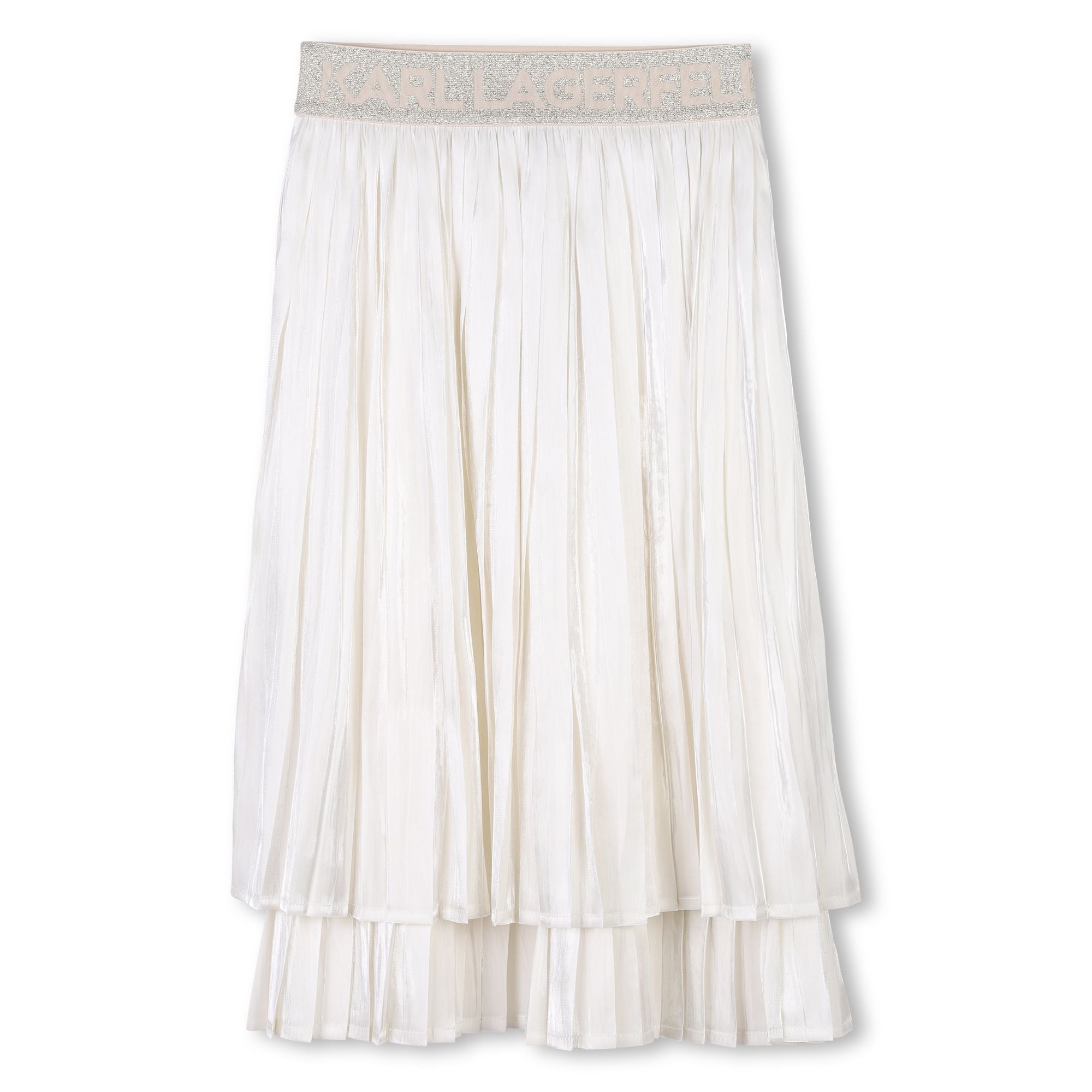 Karl Lagerfeld Skirt Pleated Ivory
