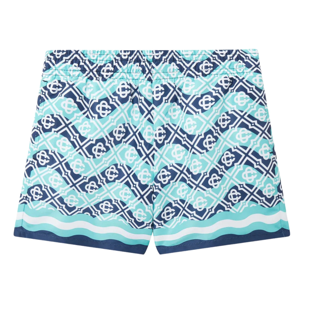 Casablanca Swim Shorts Blue All Over Logo Blue