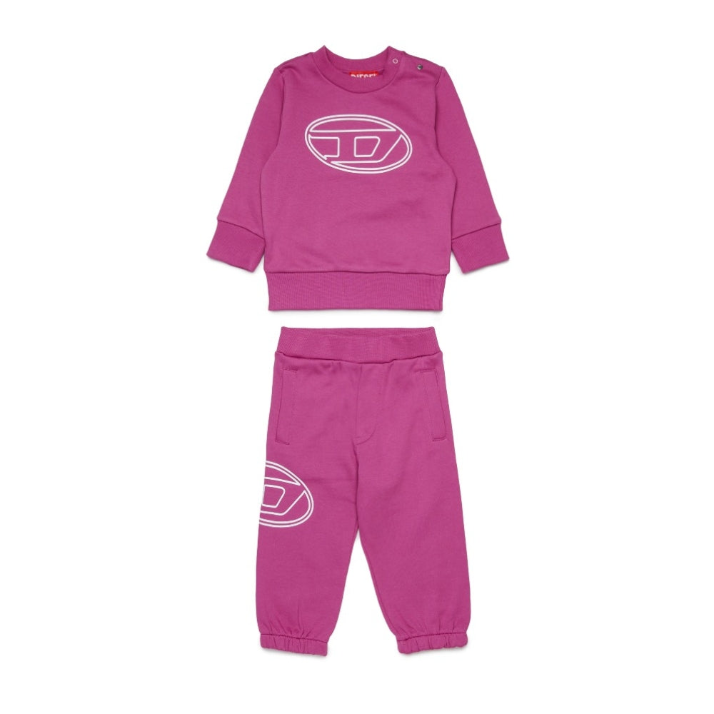 Diesel Track Suit Set Pink