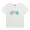 Michael Kors Short Sleeves T-Shirt Sunglasses Logo White