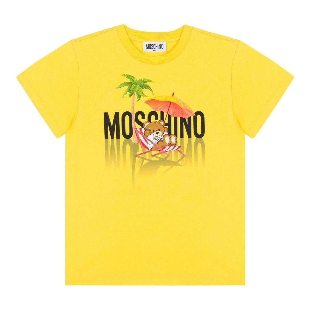 Moschino Tshirt Unisex Logo Yellow