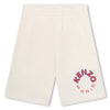 Kenzo Shorts Circle Logo Ivory White