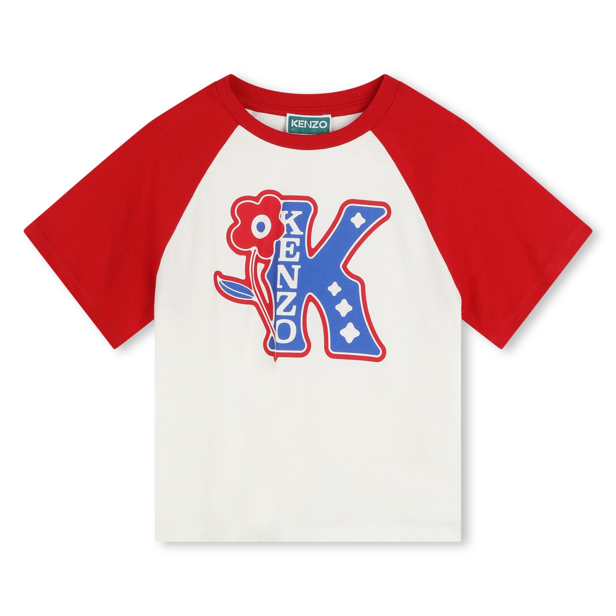 Kenzo Tshirt Logo Boke Flower Whitered