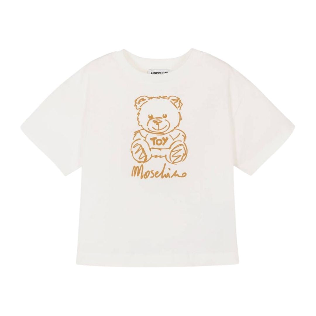 Moschino T-Shirt Logo Big Bear White