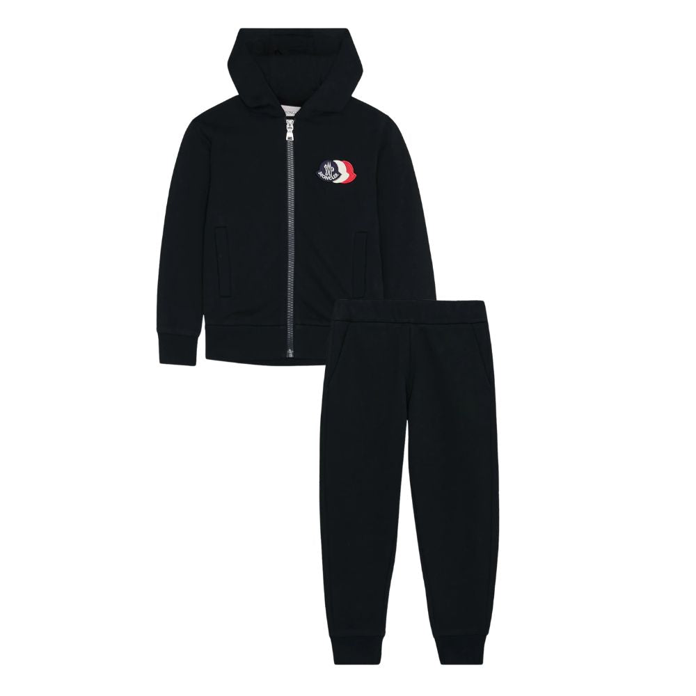 Moncler Set Jacket And Pants Black