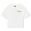 Kenzo T-Shirt Logo Frill Sleeve White