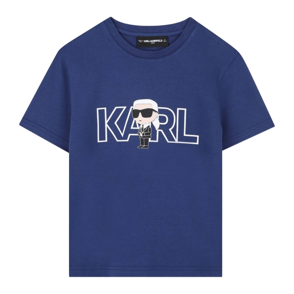 Karl Lagerfeld Tshirt Short Sleeve Logo Blue