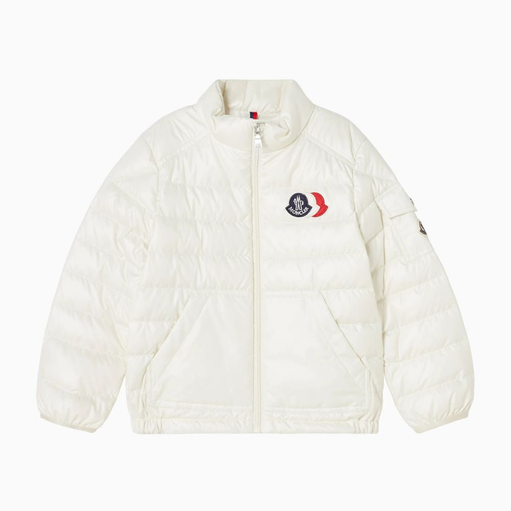Moncler Jacket Bengi Puffer Logo White