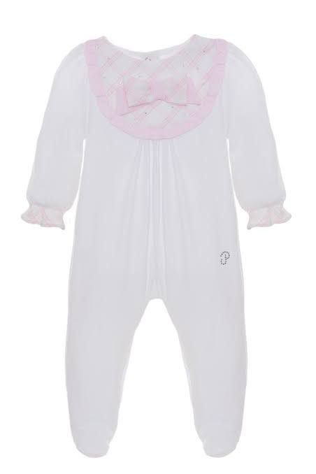 Patachou Romper Pink & White