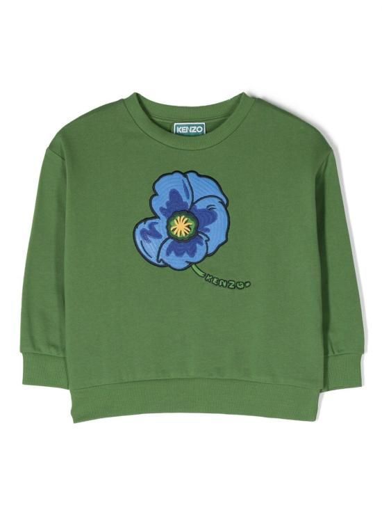 Kenzo Sweater Flower Logo Green