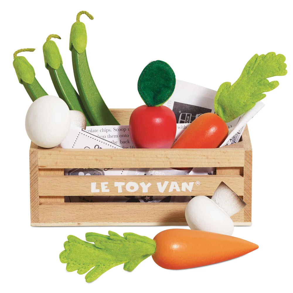 Le Toy Van Wooden Harvest Vegetables Crate