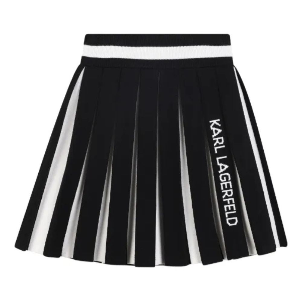 Karl Lagerfeld Skirt Pleated Black-White