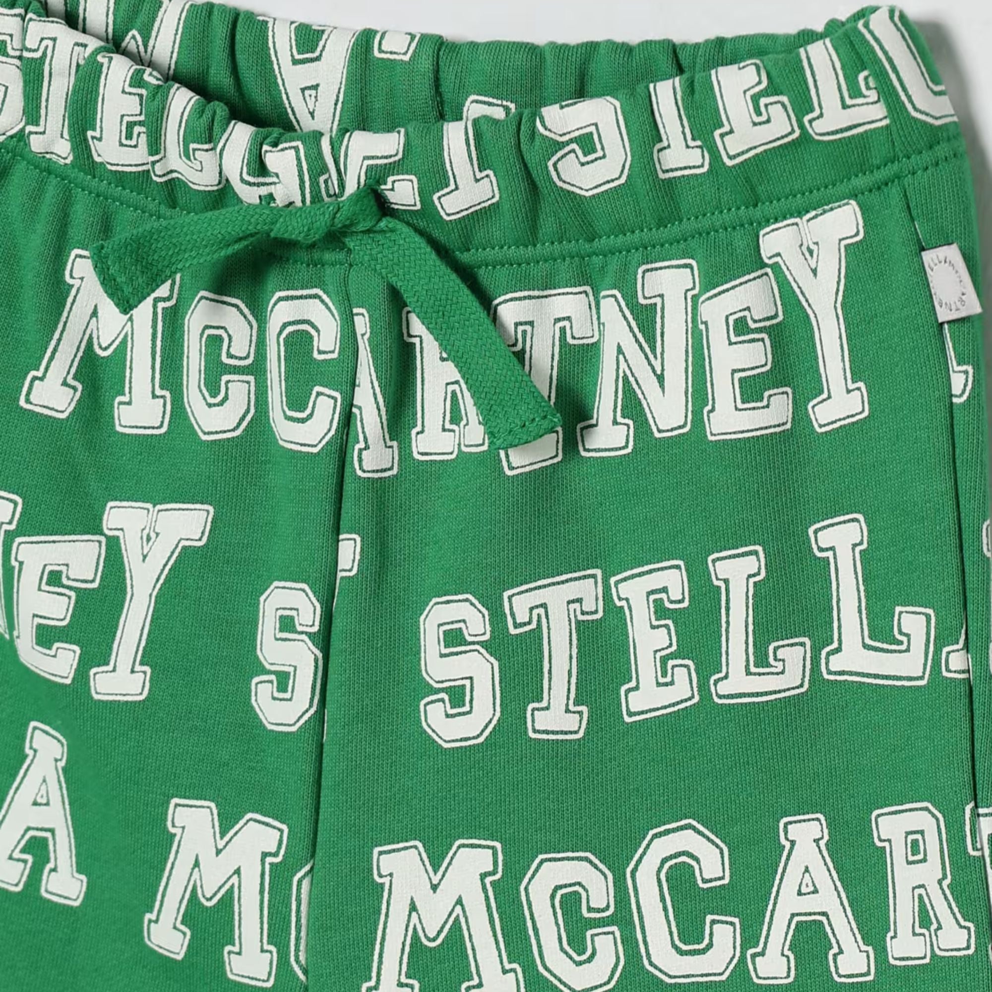 Stella Mccartney Track Pants Allover Logo Greenwhite