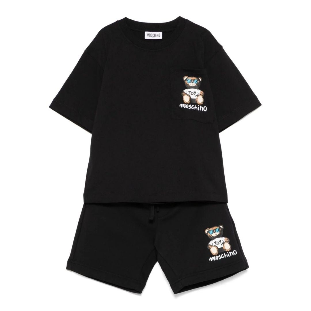 Moschino Set Tshirt & Shorts Black