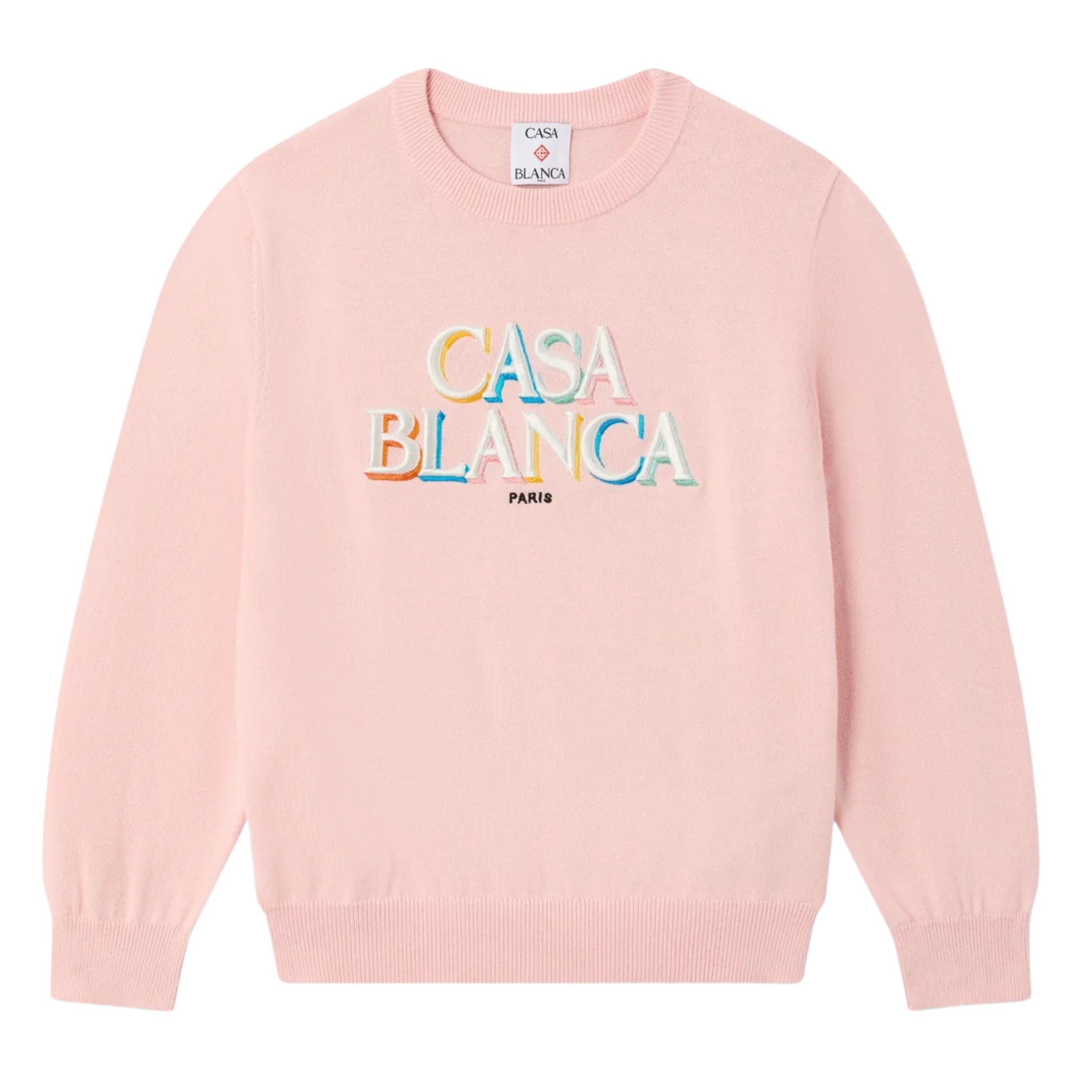 Casablanca Sweater Stacked Logo Pink