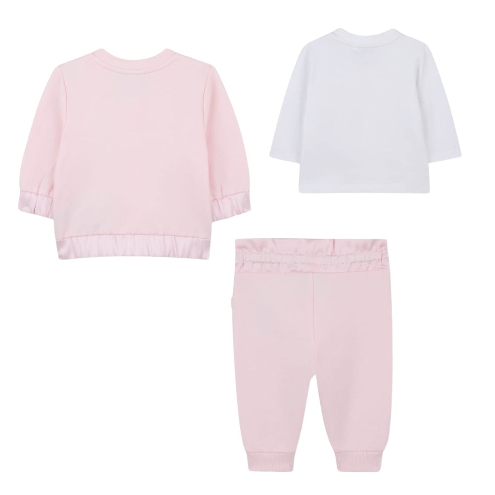 Boss Trousers+Cardigan+T.Shirt Pink Pale