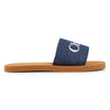 Chloe Slides C2 Logo Denim Blue