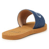 Chloe Slides C2 Logo Denim Blue