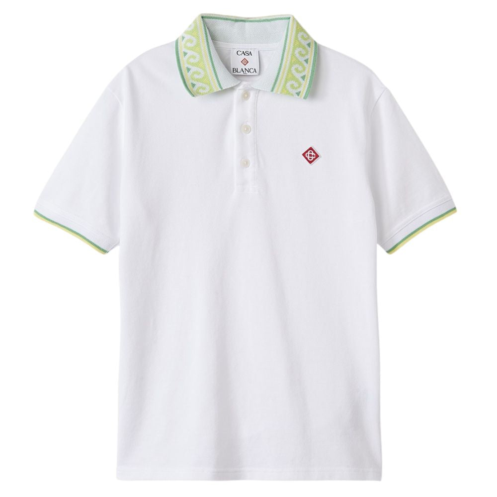 Casablanca Golfer Boys Laurel Collar White