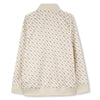 Boss Sweater Zip Up Allover Print Sand