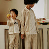 Boss Sweater Zip Up Allover Print Sand
