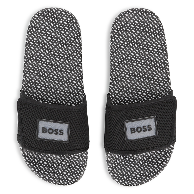 Boss Slides All Over Print Logo Black