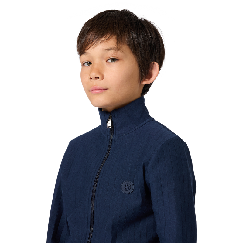 Boss Cardigan Rubber Logo Navy