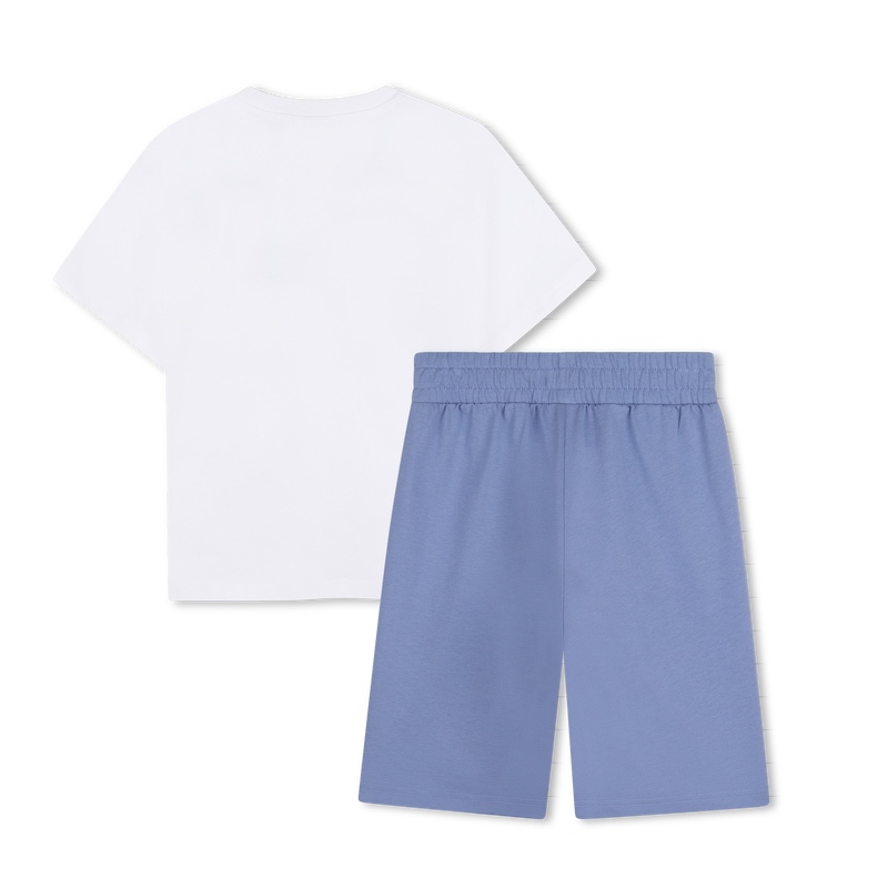 Boss Set Tshirt And Shorts Whiteblue