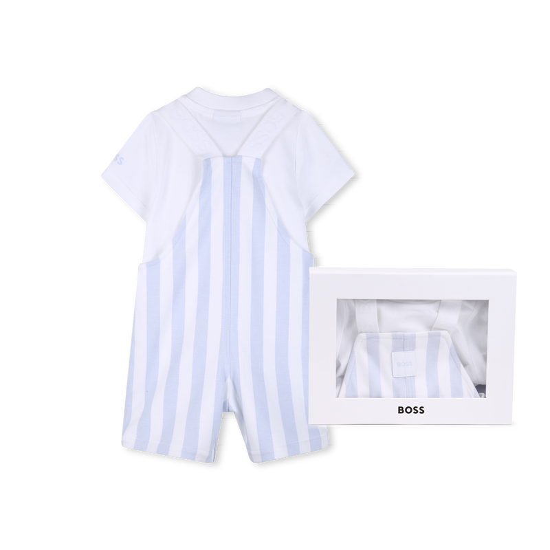 Boss Set Dungaree & Tshirt Bluewhite