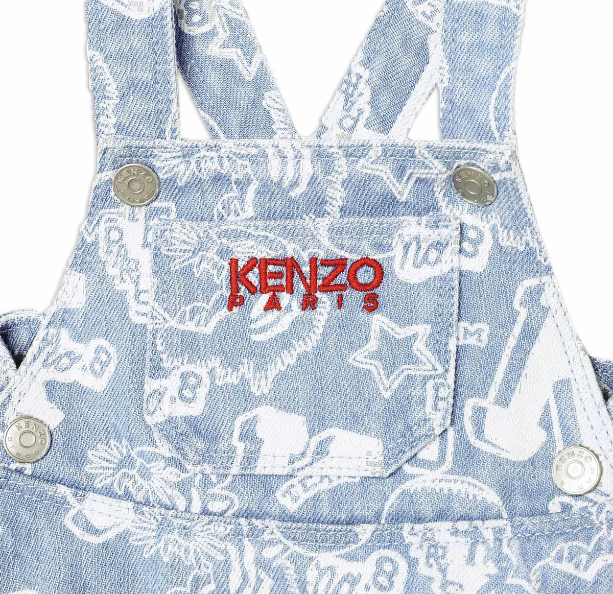 Kenzo Dress Logo Blue-White