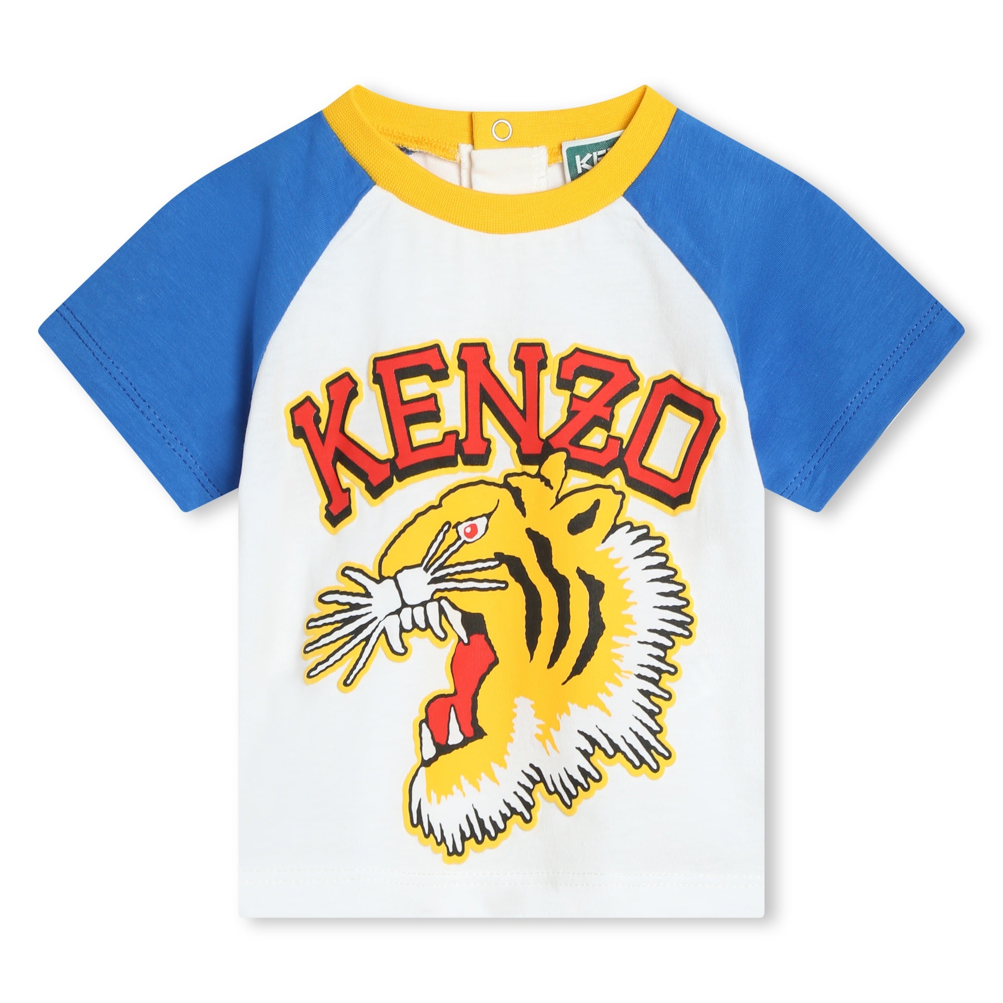 Kenzo Short Sleeve T-Shirt Tiger White & Blue