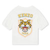 Kenzo T-Shirt Logo Frill Sleeve White