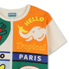 Kenzo Tshirt Fruit Logo Blocks Sand Beige Multicolour