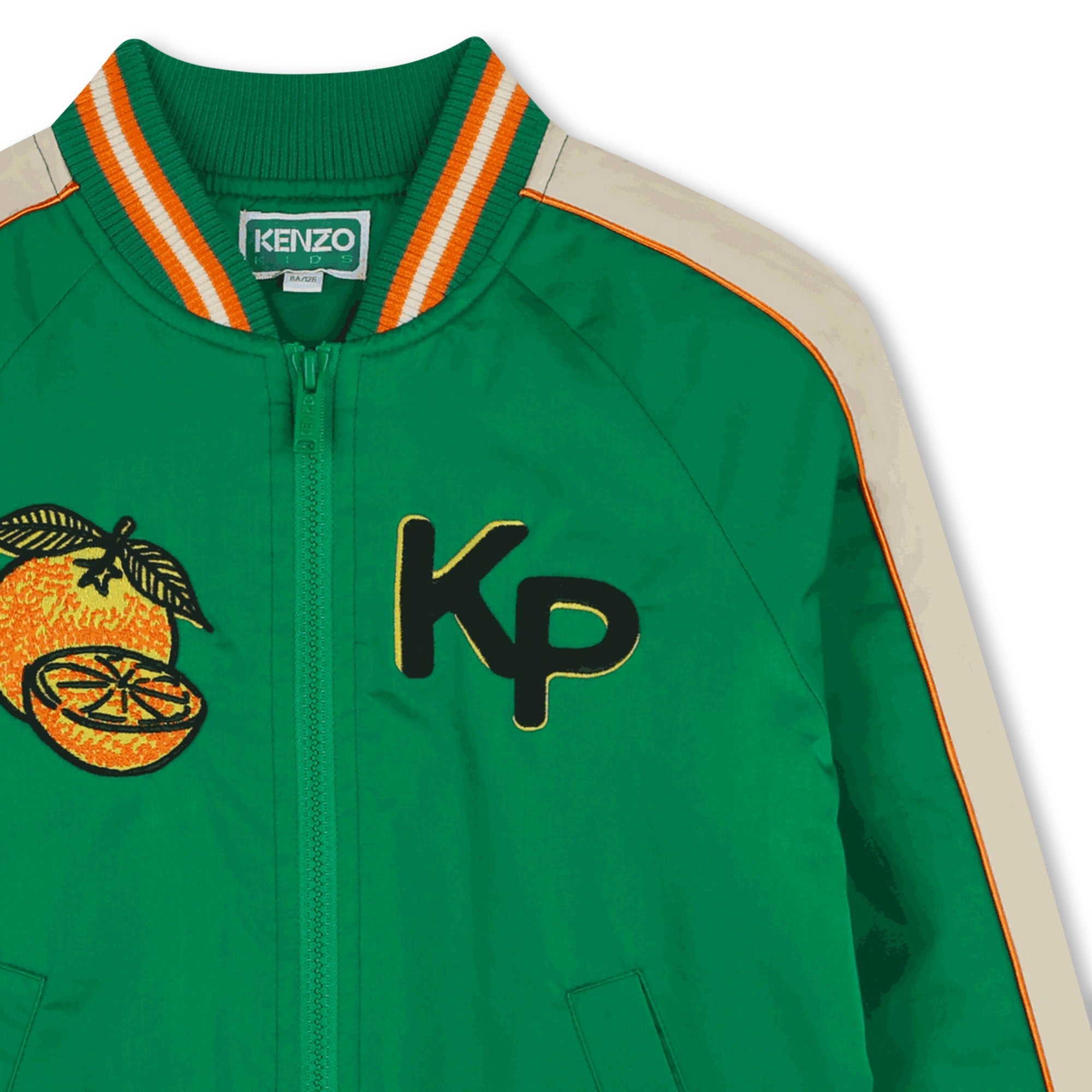 Kenzo Jacket Orange Logo Green